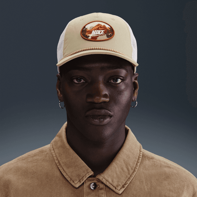 Nike Unisex Rise Structured Outdoor Trucker Cap in Brown | HJ7133-253