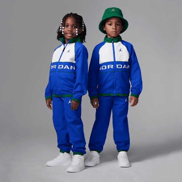 Jordan Little Kids' 2-Piece Windbreaker Piping Set in Blue | 85D763-B5K