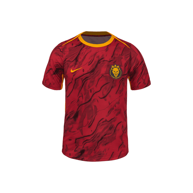 Utah Royals FC 2025 Nike Men's NWSL Short-Sleeve Pre-Match Top in Red | M21556UTRO-BUG