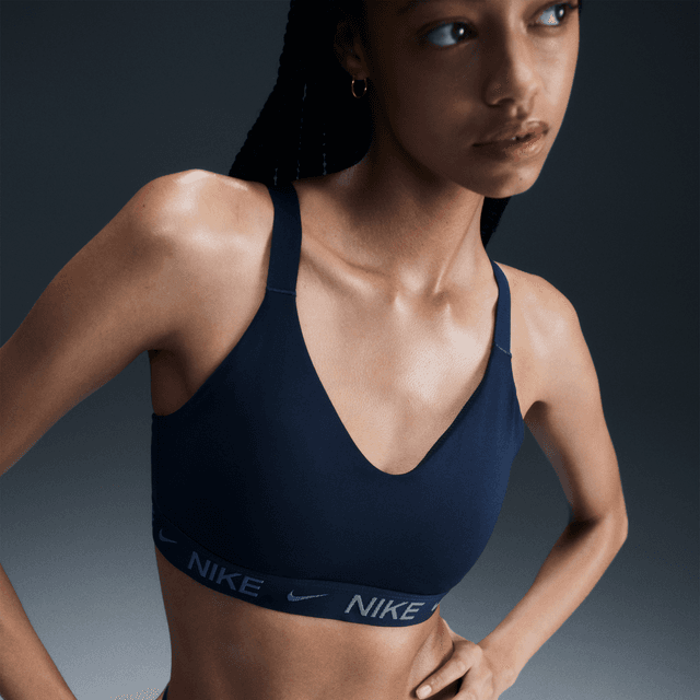 Nike Women's Indy Medium Support Padded Adjustable Sports Bra in Blue | FD1065-478