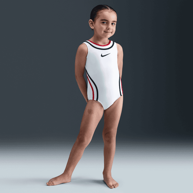 Nike Women's Gymnastics Victory Lane Leotard in White | NKY039-180