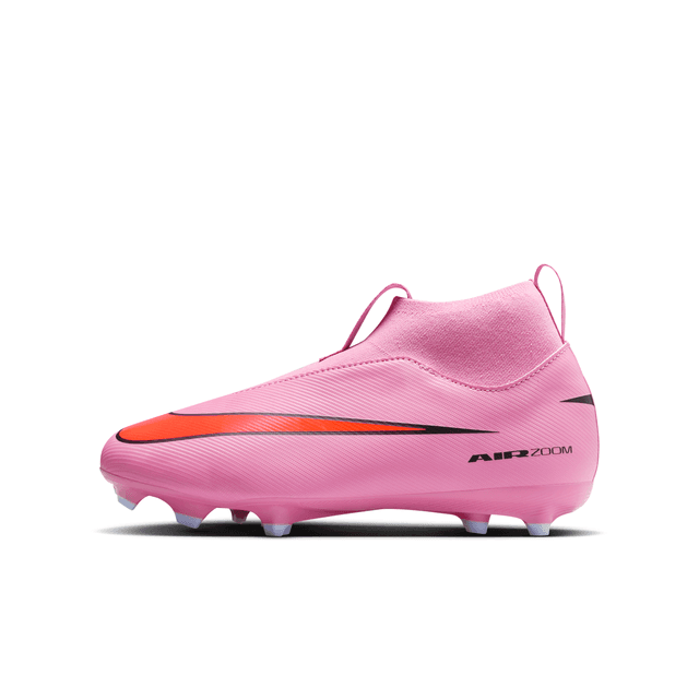 Nike Jr. Mercurial Superfly 10 Academy Little/Big Kids' Multi-Ground High-Top Soccer Cleats in Pink | FQ8304-600