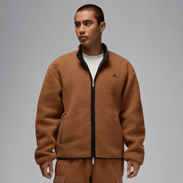 Men's Jordan Flight High-Pile Fleece Jacket in Brown | FV7448-223