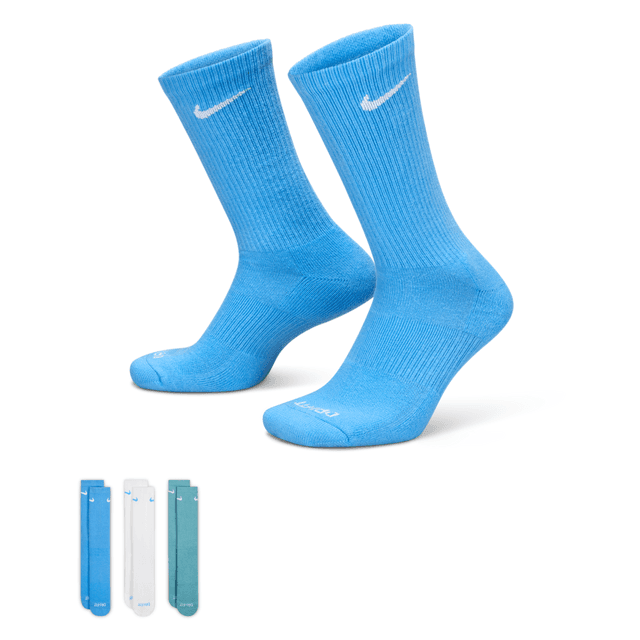 Nike Unisex Everyday Plus Cushioned Training Crew Socks (3 Pairs) in Multicolor | SX6888-937