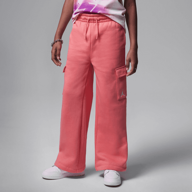 Jordan Y2K Big Kids' Fleece Cargo Pants in Pink | 45D351-A0Y