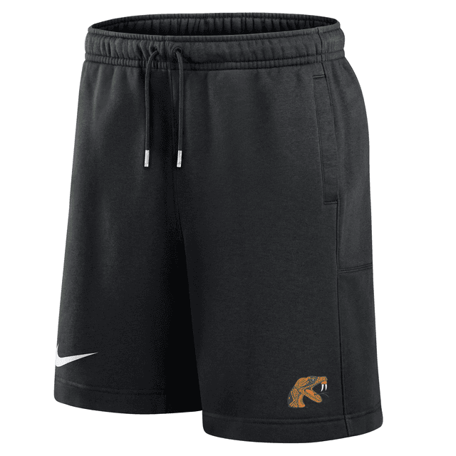 Nike Men's College Club Fleece (Florida A&M University) Shorts in Black | M73891FAMU25-BLK