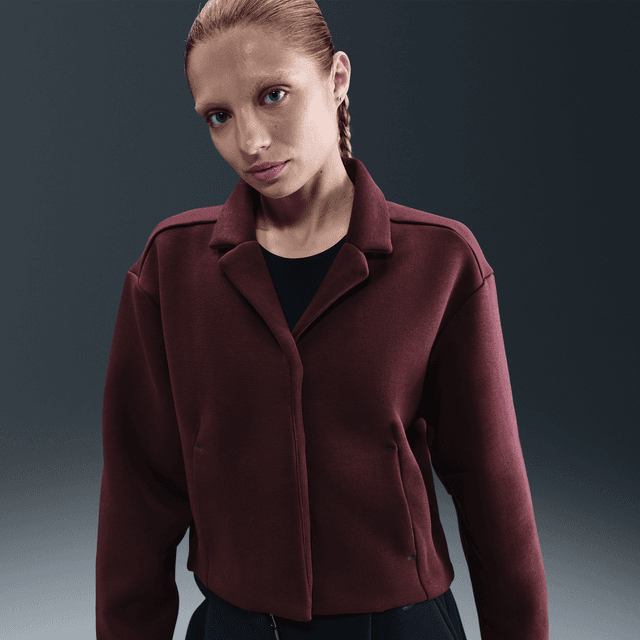 Women's Nike Sportswear Tech Fleece Tailored Jacket in Red | HV2451-652