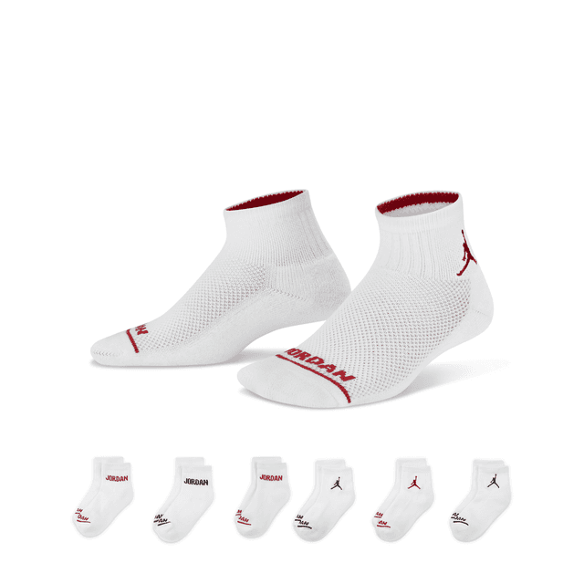 Jordan Legend Kids' Ankle Socks Box Set (6-Pairs) in White | BJ0342-001