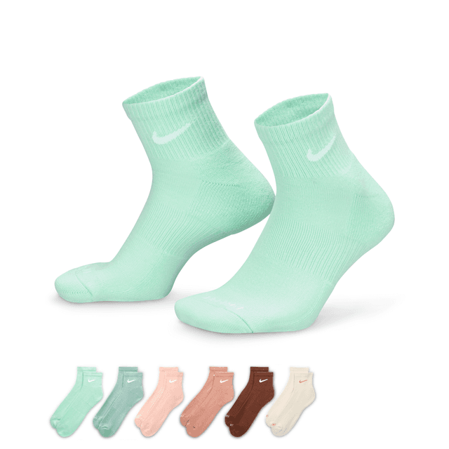 Nike Men's Everyday Plus Cushioned Training Ankle Socks (6 Pairs) in Multicolor | SX6899-971