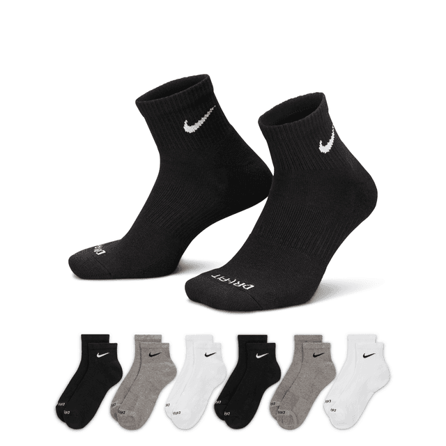 Nike Men's Everyday Plus Cushioned Training Ankle Socks (6 Pairs) in Multicolor | SX6899-965