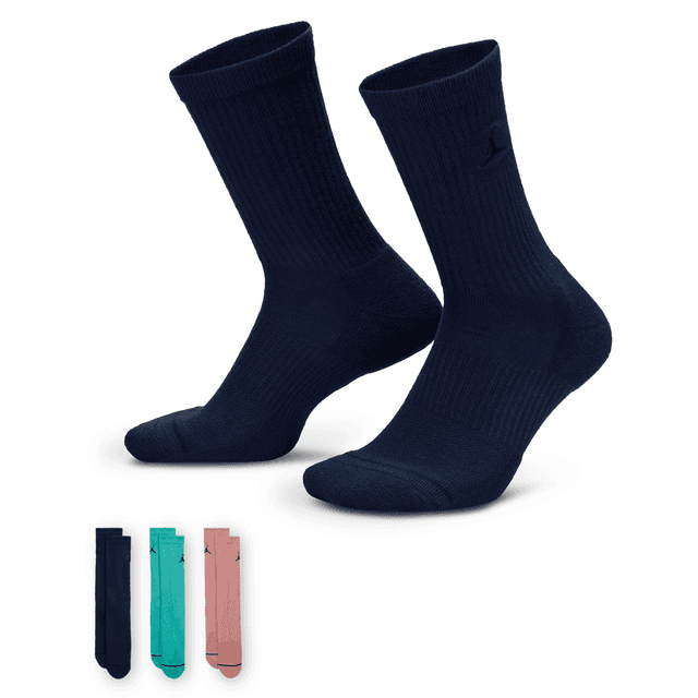 Jordan Everyday Crew Socks (3 pairs) in Multicolor | DX9632-926