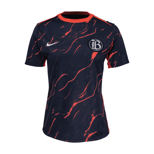 Bay FC 2025 Nike Women's NWSL Short-Sleeve Pre-Match Top in Orange | W21567SFFC-RCO