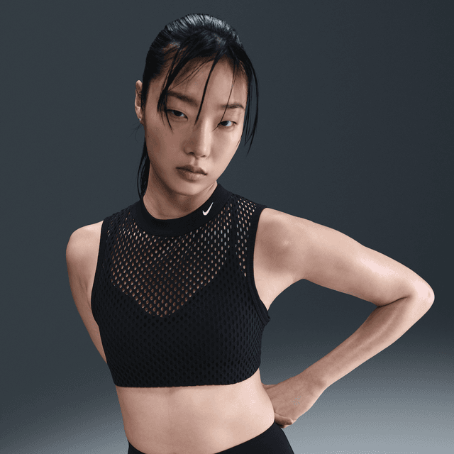 Nike Women's Indy Net Light-Support Padded Sports Bra in Black | HF5422-010