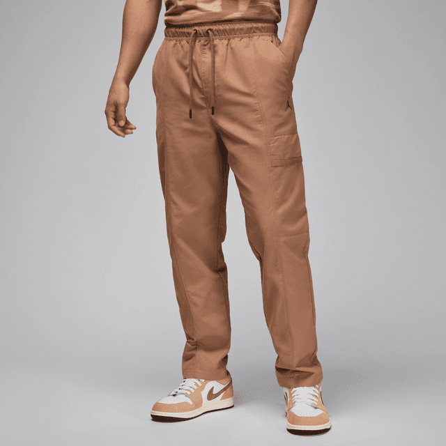 Men's Jordan Essentials Woven Pants in Brown | FN4539-223
