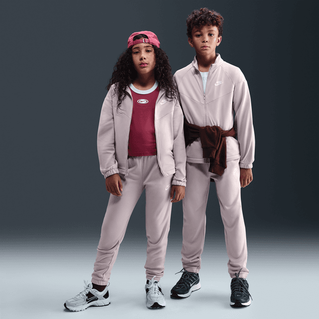Nike Sportswear Big Kids' Dri-FIT Tracksuit in Purple | HQ9315-019