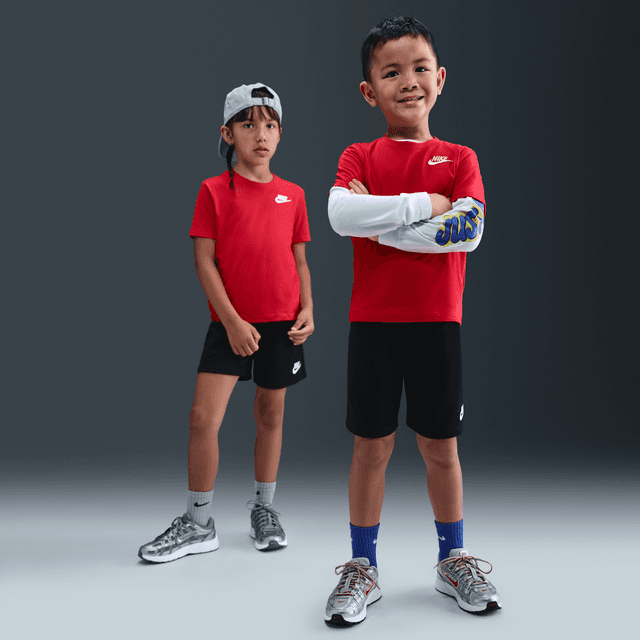 Nike Little Kids' 2-Piece Knit Shorts Set in Red | 86M143-R0P