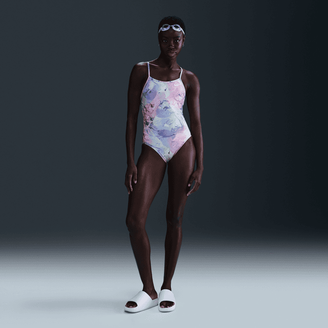 Nike Women's Swim HydraStrong Racerback One-Piece in Multicolor | NESSF013-959