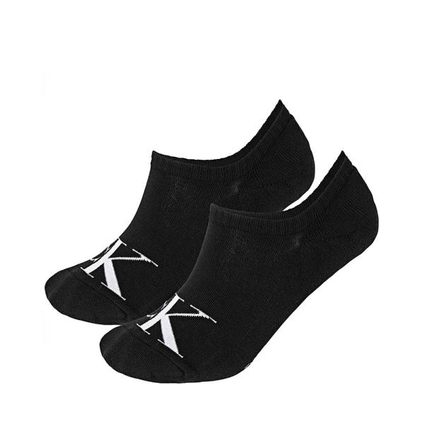 Calvin Klein Chaussettes classiques Noir - LOT DE 2 CHAUSSETTES HAUTE FOOTIE - 39/42 - Ref.