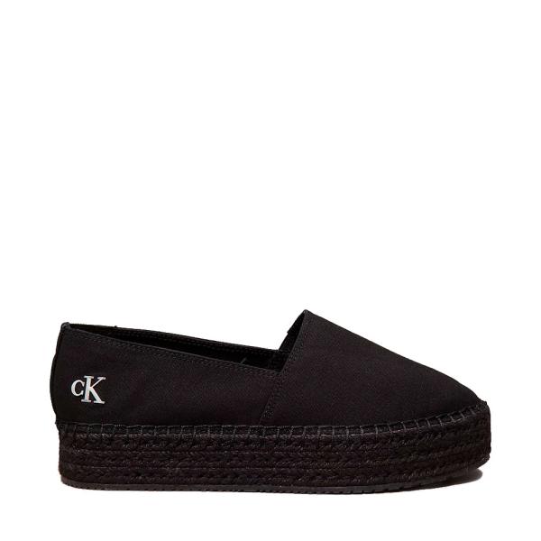 Calvin Klein Espadrilles en toile à plateforme - 37 Noir- Ref.