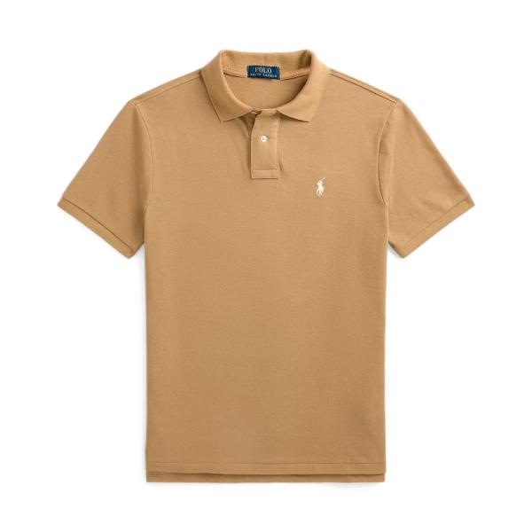Ralph Lauren Polos Beige - Polo piqué - Coupe slim personnalisée - M - Ref.