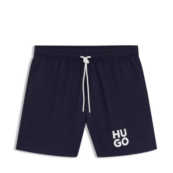 Hugo Boss Roupa de banho Azul marinho - Shorts de banho com estampa de logotipo empilhado - Sim - Ref.