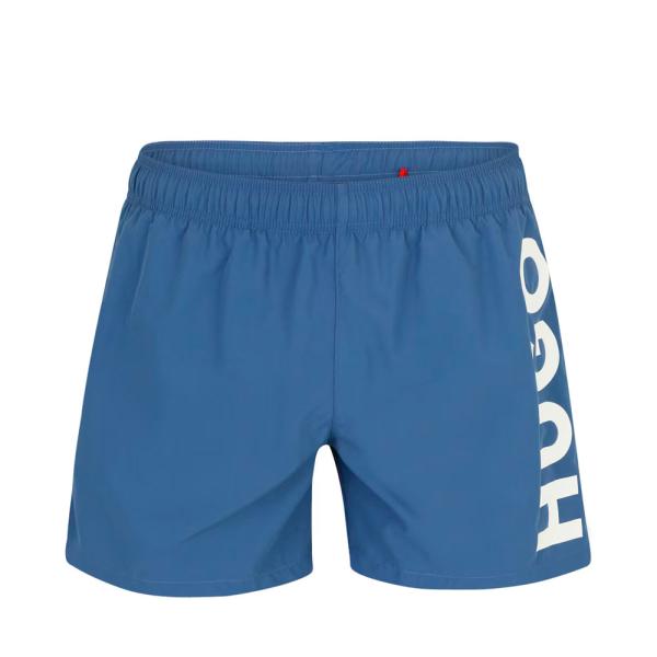 Hugo Boss Badebekleidung Blau - Schnelltrocknende Badeshorts mit vertikalem Logo-Print - XXL - Ref.