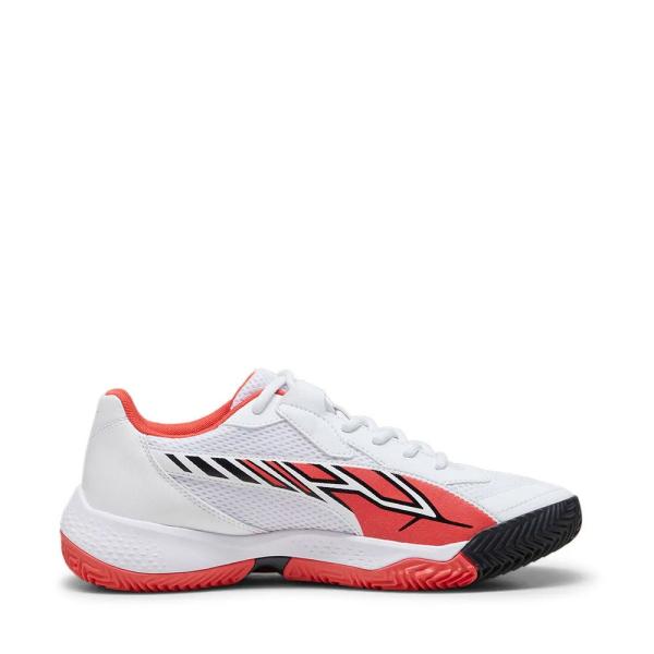 Puma Nova Court Sneakers, Black, White, Red - Ref.