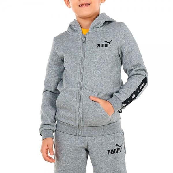 Puma Casacos e sweatshirts Cinza - SUDADERA TAPE FULL ZIP KIDS - 140 - Ref.