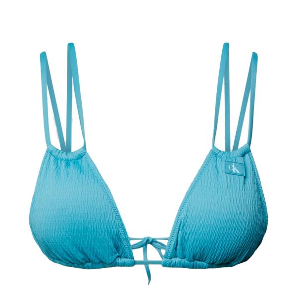 Calvin Klein Badebekleidung Blau - DREIECK-BIKINI-TOP – MONOGRAMM-TEXTUR - XS - Ref.