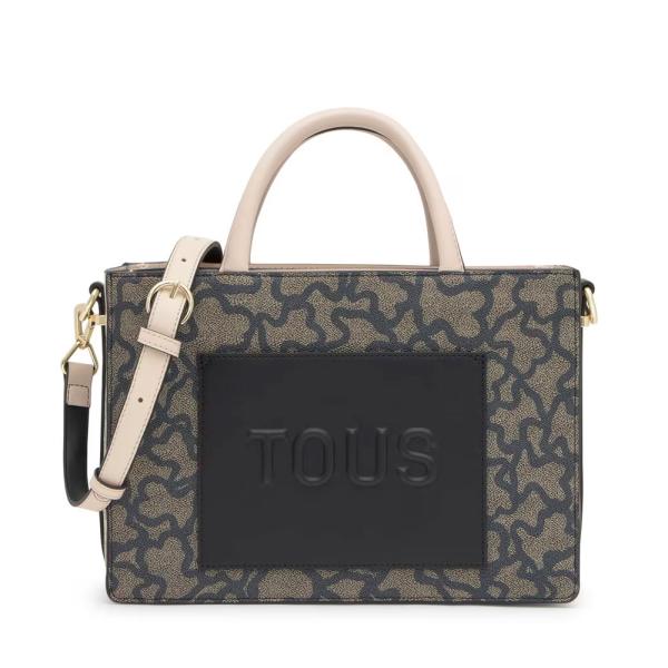 Tous AMAYA KAOS ICON BLACK MEDIUM SHOPPING BAG BY TOUS, Black - Ref.