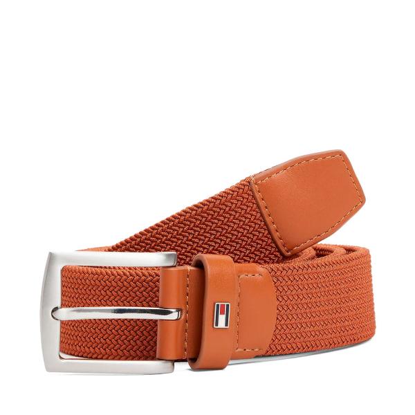 Tommy Hilfiger CINTO TEXTURIZADO COM FIVELA QUADRADA - 95 Marrom- Ref.