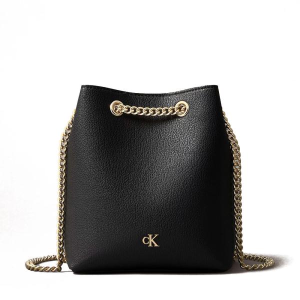 Calvin Klein SAC SEAU À CHAÎNE MONOGRAMME MINIMAL - U Noir- Ref.