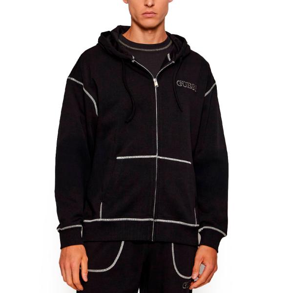 Guess Jaquetas, moletons e suéteres Preto - F-ZIP SHIELD U5RQ02 KCO31 - M - Ref.