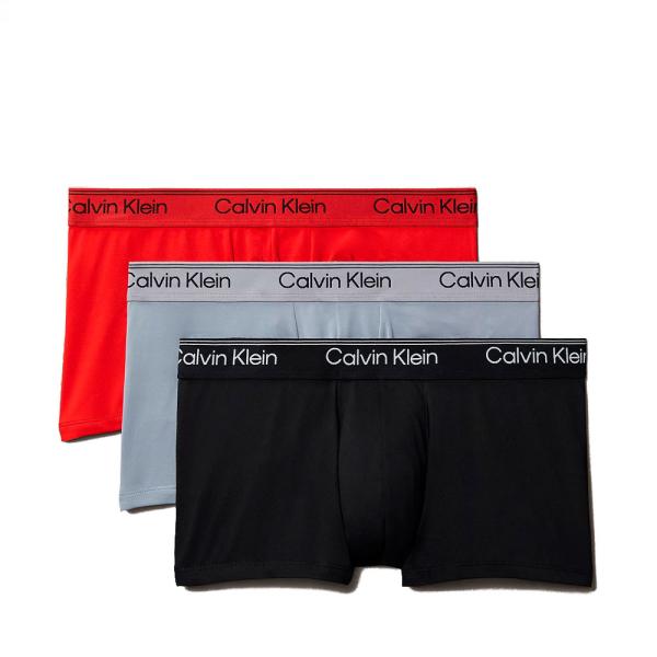 Calvin Klein Underwear Unterwäsche Mehrfarbig - 3er-Pack Boxershorts mit niedrigem Bund – Mikrofaser-Stretch - L - Ref.
