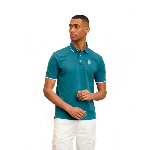 Blauer Polos Vert - POLO DAMON À PROFIL CONTRASTÉ - XL - Ref.