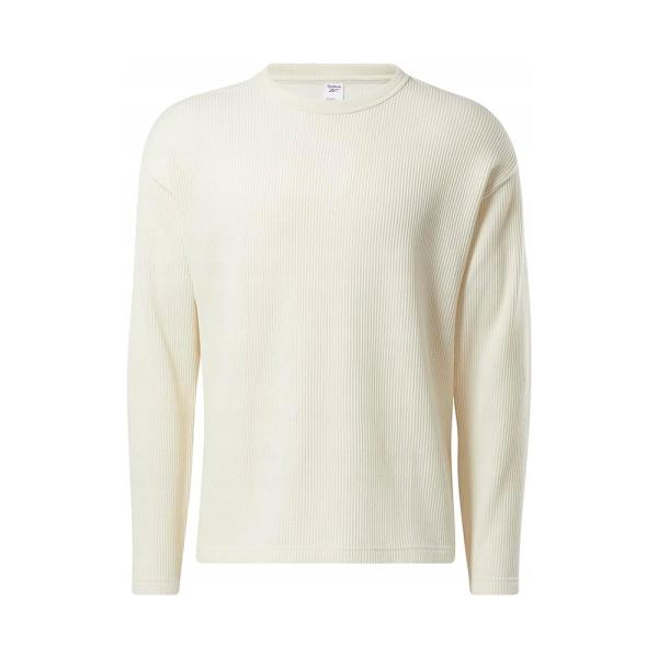 Reebok Strickjacken und Pullover Weiß - Sweatshirt mit Rundhalsausschnitt und Waffelmuster - M - Ref.