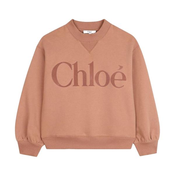 Chloe Chaquetas y sudaderas Bronce - Sudadera extragrande con estampado del logo KIDS - 14A - Ref.