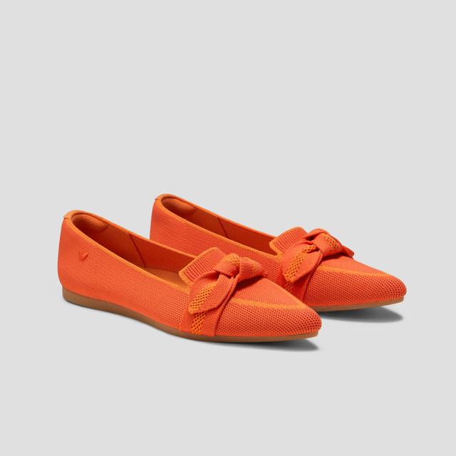 VIVAIA Pointed-Toe Bow Loafers (Michelle 2.0)|CITRUS ORANGE|US 6