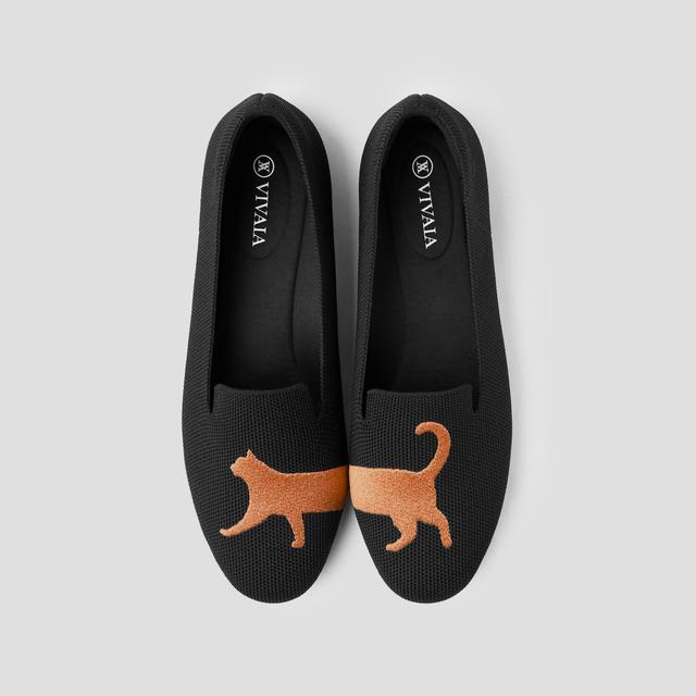 Round-Toe Embroidered Loafer (Audrey)
