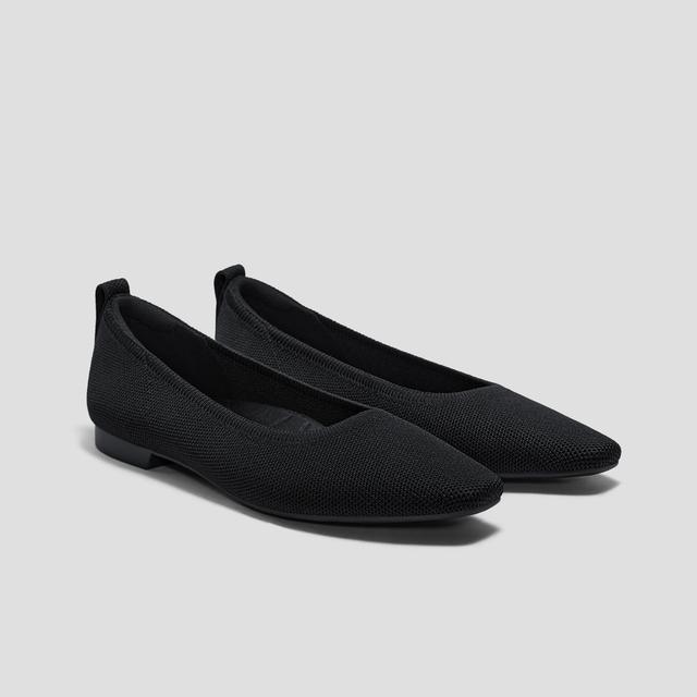 VIVAIA Mini Square-Toe Flats (Kathleen)|BLACK|EU 40.5