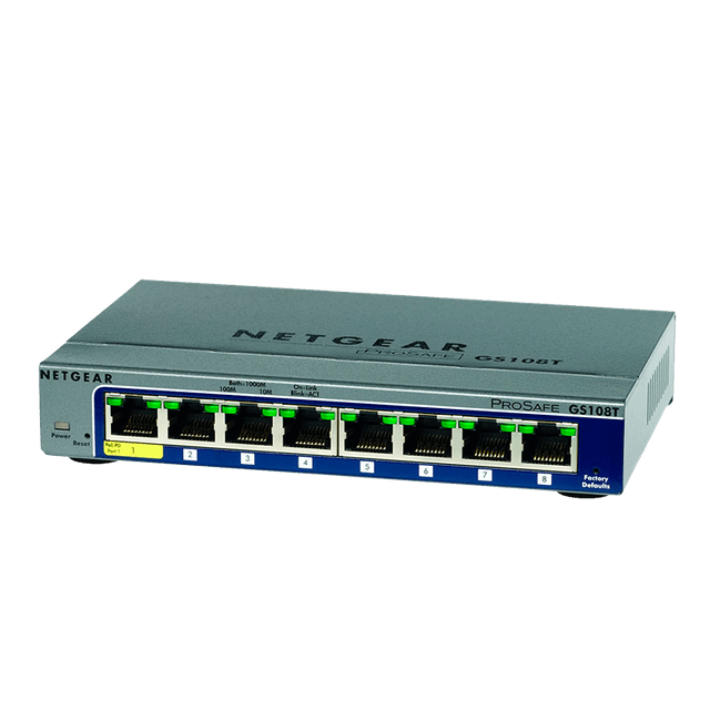 NETGEAR 8-Port Gigabit Smart Managed Pro Switch GS108T