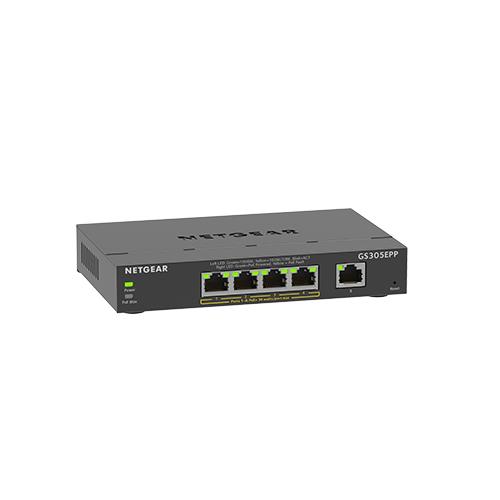 NETGEAR 5-Port Smart Managed PoE+ Switch with 120W Power