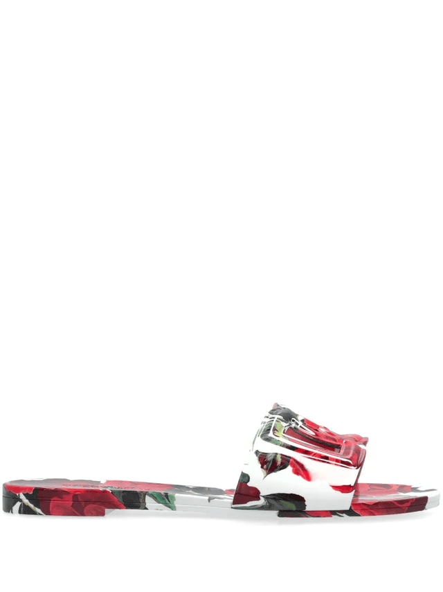 DOLCE & GABBANA Floral Slide Sandals