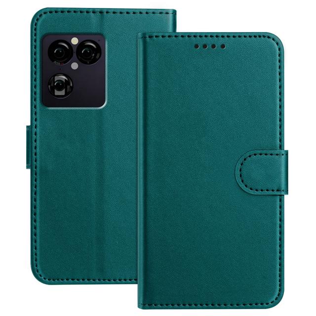 For Sony Xperia 1 VIII Leather Case Wallet Stand Solid Color Anti Drop Phone Cover - Green