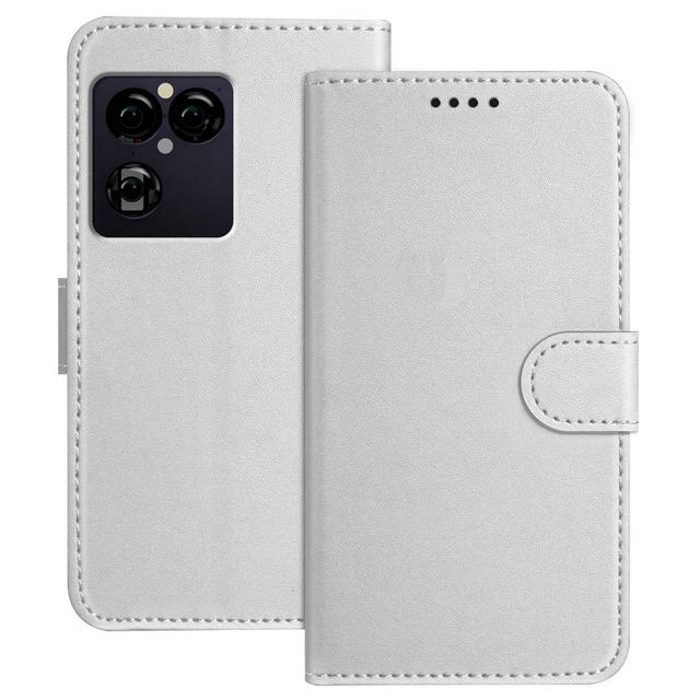 For Sony Xperia 1 VIII Leather Case Wallet Stand Solid Color Anti Drop Phone Cover - Silver