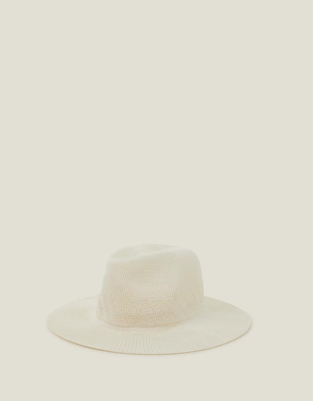 Packable Fedora White, Size: 57cm, Women's - Accessorize