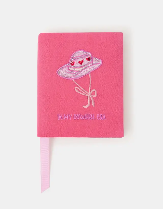 Pink Cowgirl Embroidered Notebook - Accessorize