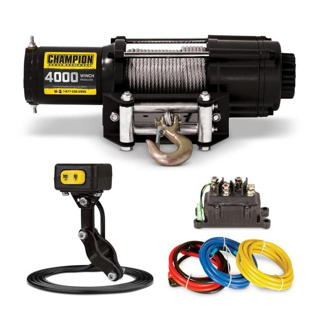 Champion Power Equipment 4000-Lb ATV/UTV Winch Kit with Mini-Rocker - 14001