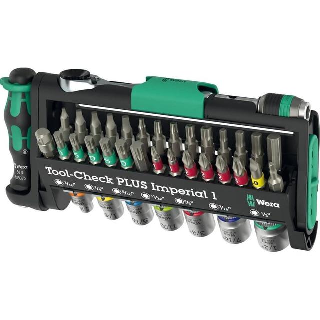 Wera Tools Chrome-Vanadium Tool-Check Plus Imperial 1 Set, 39 Pieces - 05049060001
