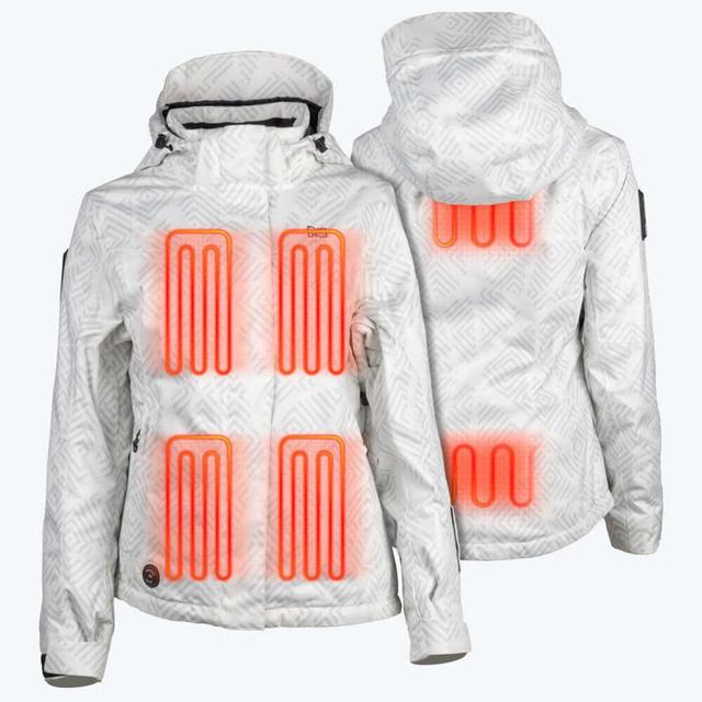 Mobile Warming 7.4V Denali Heated Snow Jacket with Removable Hood Kit Geo Womens Size XS - MWWJ67820125